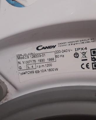 Lavatrice Candy Smart 8 kg - mod. CS1282D3-01
