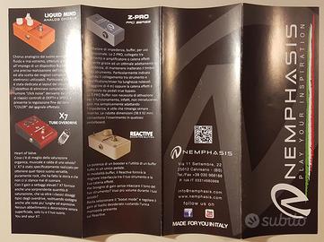 118 - DEPLIANT NEMPHASIS ELETTRONICA CHITARRE