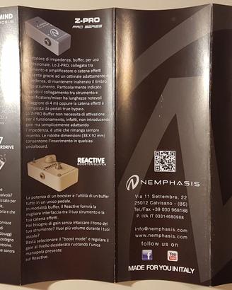 118 - DEPLIANT NEMPHASIS ELETTRONICA CHITARRE