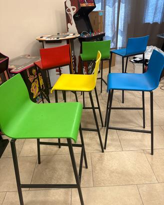 Sgabelli colorati 6 pezzi