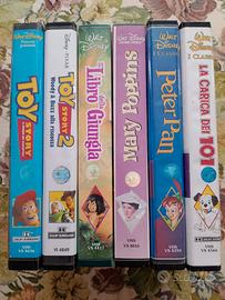 Lotto 6 VHS - Classici Walt Disney/Pixar Originali