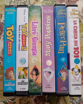 Lotto 6 VHS - Classici Walt Disney/Pixar Originali