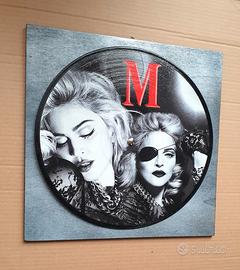 Vinile 33 giri a quadro omaggio a Madonna 