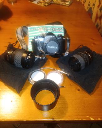 Yashica FX-3 Super 2000 + obiettivi + accessori