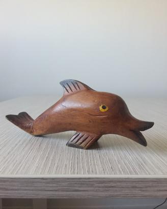 Soprammobile in legno delfino 