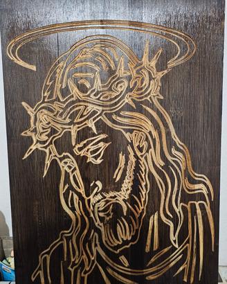 quadro in legno inciso 