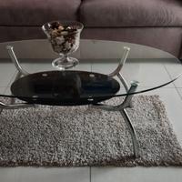 Tappeti moderno beige e tortora effetto shaggy