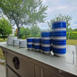 Tazze, tazzine e sottotazze colore bianco/blu