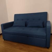 Divano letto blu PRESTODORMO – come nuovo