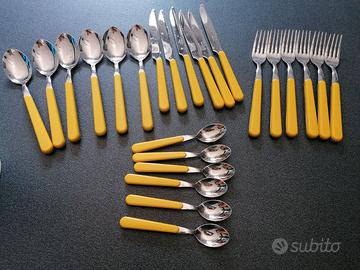 Posate in acciaio 18/10 gialle