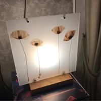 Abajour con fiori secchi