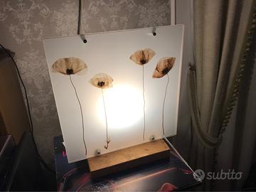 Abajour con fiori secchi