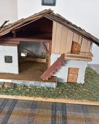 Casetta presepe - Stalla con cantina