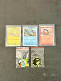 3 Pokemon Card Starter Cosmo Holo Ascesa Eroica