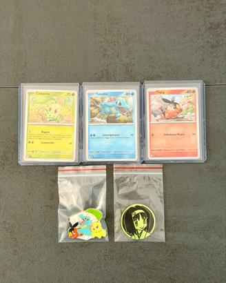 3 Pokemon Card Starter Cosmo Holo Ascesa Eroica