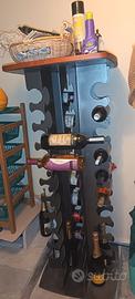 cantinetta portabottiglie a colonna nero-design mo