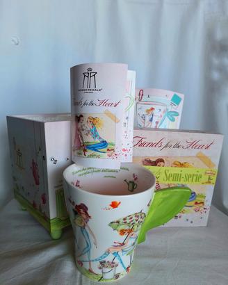 Mug Vintage Rosso Regale "Friends for the Heart".