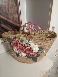 Cesta Handmade con rose 
