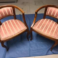 Coppia poltroncine a pozzetto epoca 1920/30