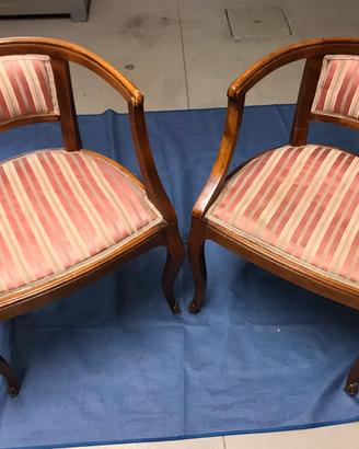 Coppia poltroncine a pozzetto epoca 1920/30