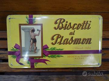 Scatola in latta Vintage biscotti Plasmon