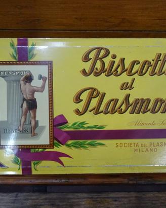 Scatola in latta Vintage biscotti Plasmon
