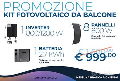 Promozione Sistema Fotovoltaico da Balcone