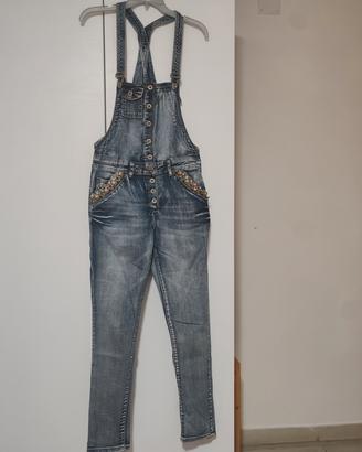 Tuta jumpsuit (salopette)denim Nuna Lie tg XS 