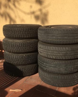 Cerchi con gomme estive +gomme invernali R14