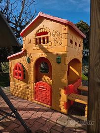 FEBER Casetta Bimbi Grande Villa + Scivolo Smoby