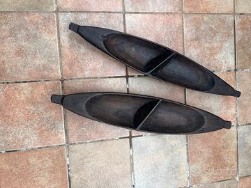 Ciotole in legno canoa/piroga