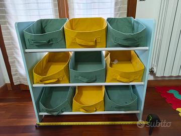 scaffale portaoggetti per bambini
