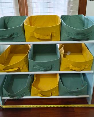 scaffale portaoggetti per bambini