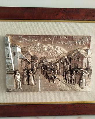 Quadro Bassocilievo Argento 925 Capitanelli 