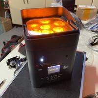 Set 4 Par LED a Batteria RGBWA+UV con Borsa