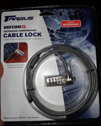 TARGUS Defcon Cable Lock per Notebook/Laptop