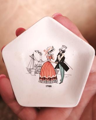 Piattino svuotatasche Vintage ceram. Malabar Italy