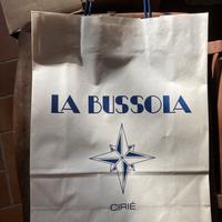 1600 shopper carta bianche manici blu