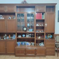 Mobile con vetrina salotto in legno massello