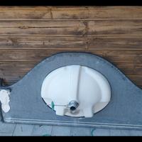 lavandino  per bagno in marmo nero 