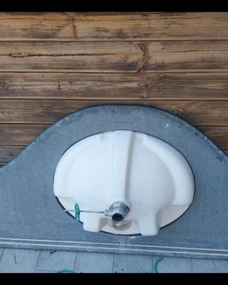 lavandino  per bagno in marmo nero 