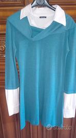 vestito pesante con camicia che va sui leggins