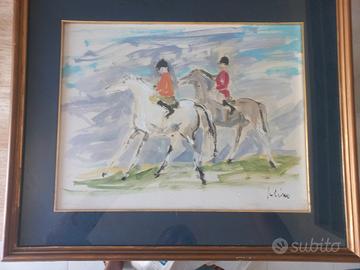 quadro Fantini al Galoppo di Eliseo Salino 