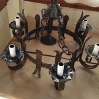 Lampadario rame ferro