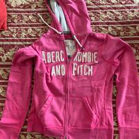 FELPA ABERCROMBIE & FITCH ROSA con cappuccio