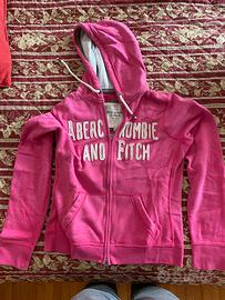 FELPA ABERCROMBIE & FITCH ROSA con cappuccio