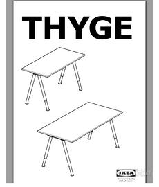 Scrivania IKEA THYGE 160x80 bianca