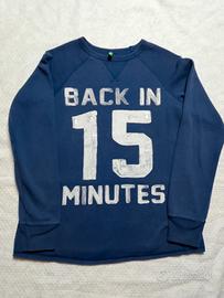 Felpa Blu United colors of Benetton "Back in 15 mi