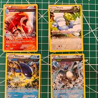 lotto di 4 carte Pokemon 