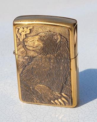 ZIPPO BARRETT SMYTHE 254BBS B71 POLAR BEAR BRASS